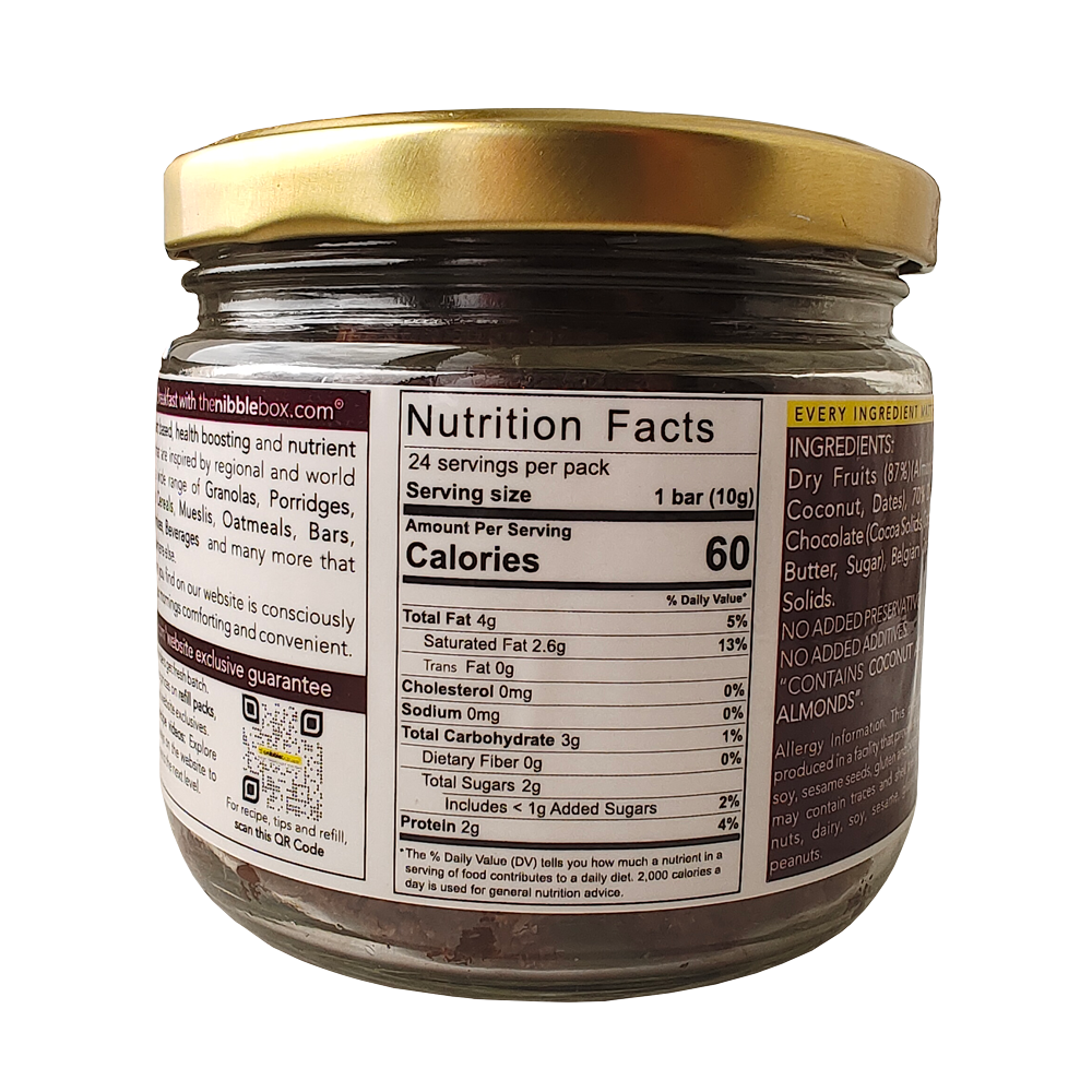 Coconutty - Chocolate Chip Brownie (Dry Fruit Bar)