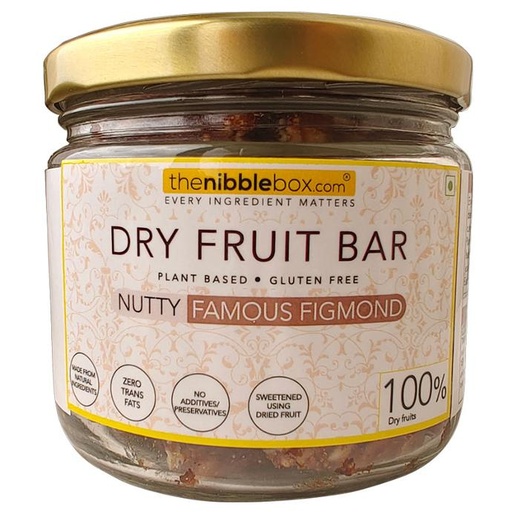 Nutty - Famous Figmond (Dry fruit bars/ Vegan mithai) (Jar (200g))