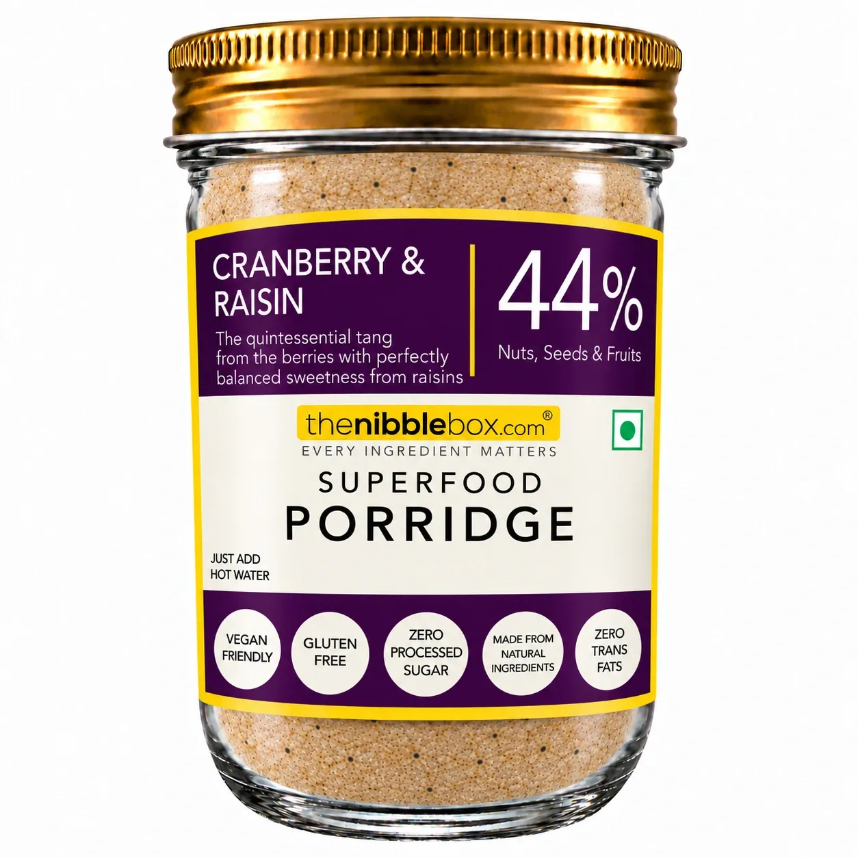 Cranberry And Raisin Almond flour Superfood Porridge Instant Breakfast Mix