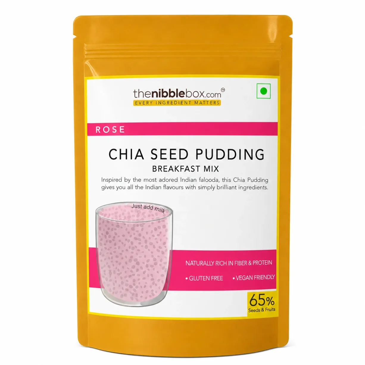 Rose Chia Seed Pudding Breakfast Mix